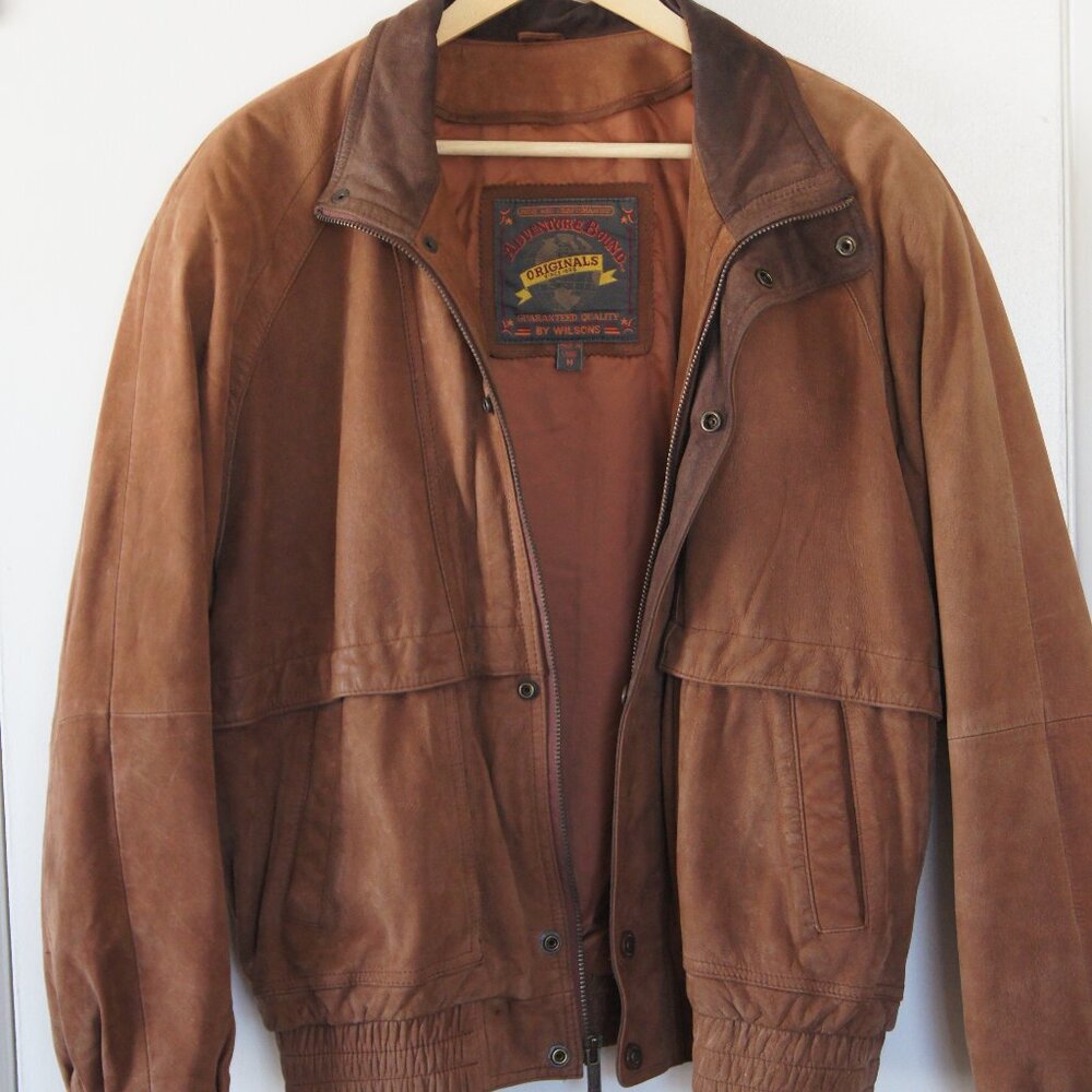 Wilsons Adventure Bound Brown Leather Jacket (Medium)